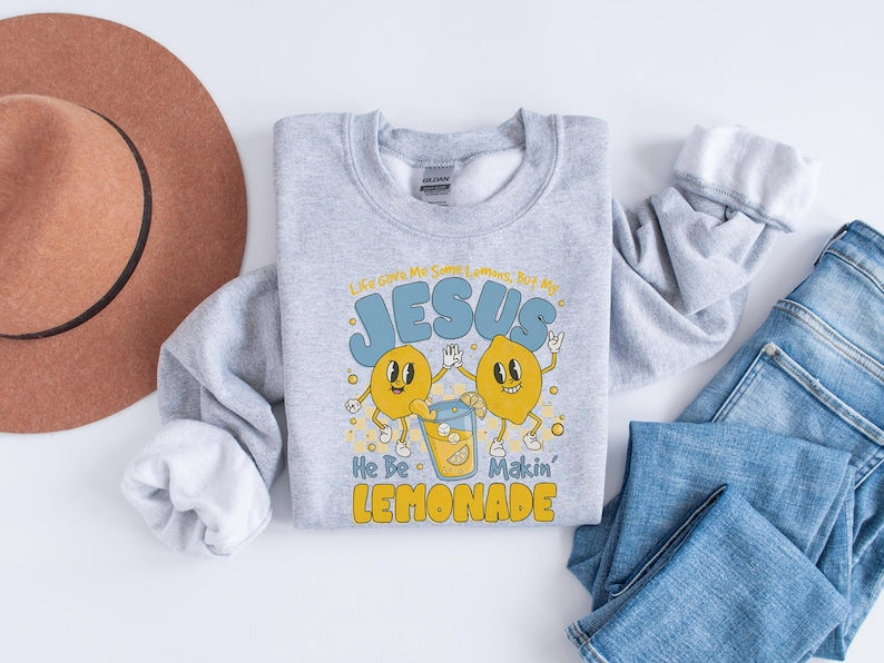Life Gave Me Some Lemons But My Jesus He Be Makin Lemonade Shirt Christian T Shirt Faith Shirt Gods Got My Back Funny Lemonade Tee 1761727765110.jpg