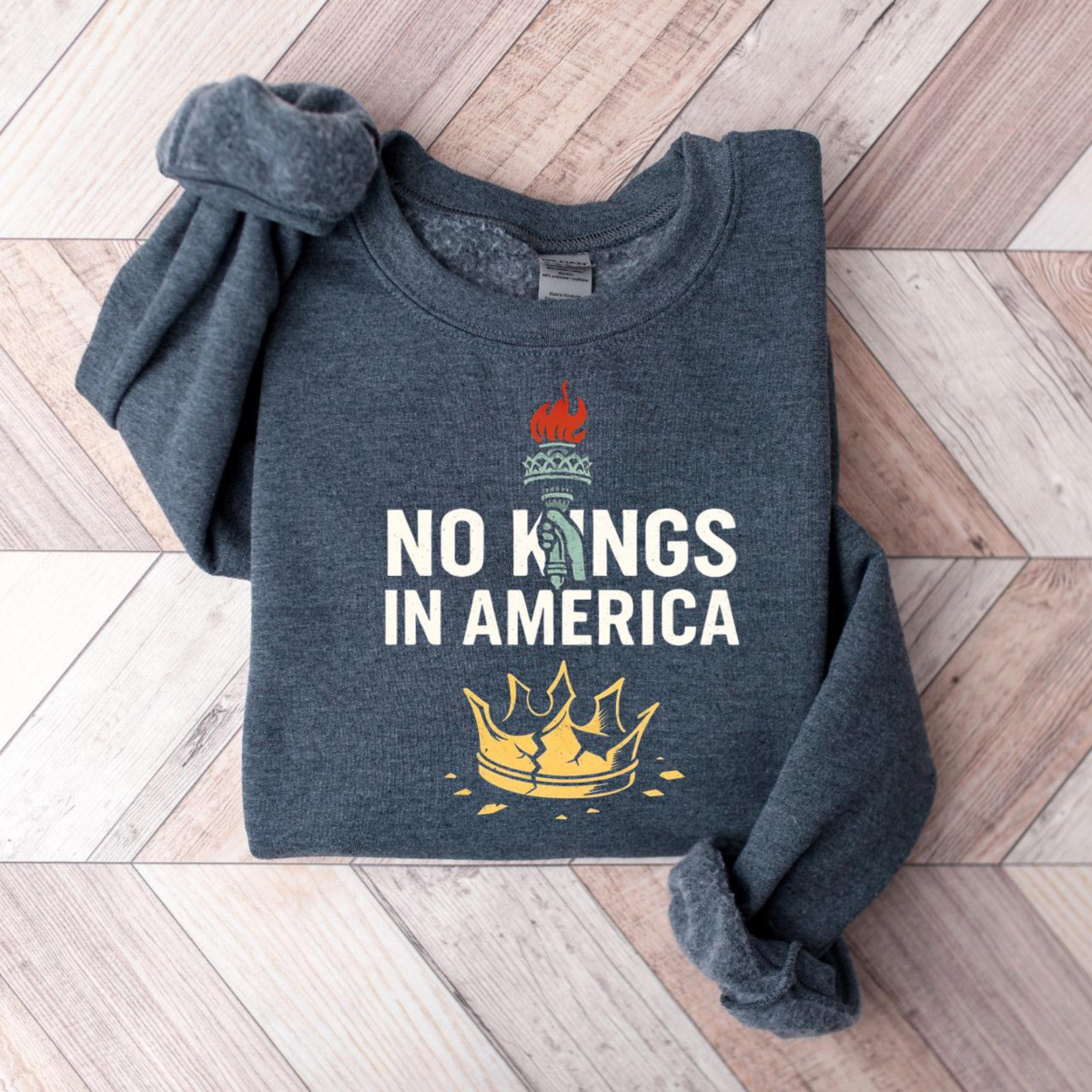 Snarky No Kings In America Shirt No Faux King Way Tshirt Political Women Sweatshirt Funny Protest Gift Anti Trump Crewneck Feminist Tee 1761793167594.png
