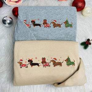 Dachshund Christmas Shirt Funny Dog T Shirt Xmas Dachshund Sweatshirt Winter Dog Sweater Unisex 1761795373535.jpg