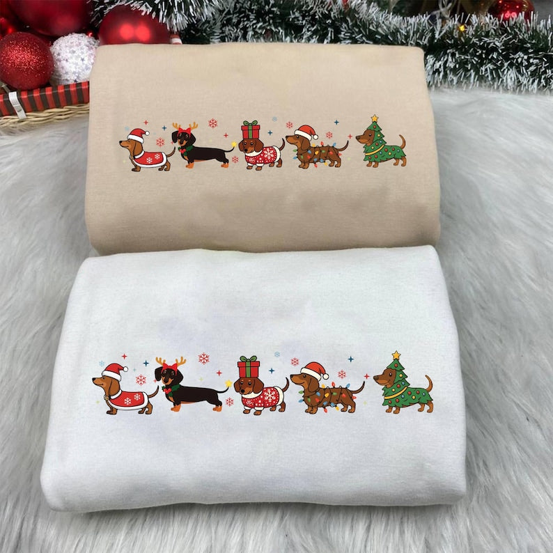 Dachshund Christmas Shirt Funny Dog T Shirt Xmas Dachshund Sweatshirt Winter Dog Sweater Unisex 1761795374262.jpg