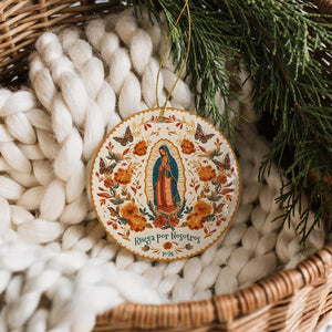 Ruega Por Nosotros 2025 Ornament  Virgen De Guadalupe Christmas Ornament  Mexican Catholic Decor  Spanish Ceramic Ornament 1761795942240.jpg