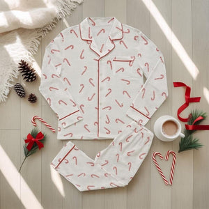 Matching Family Christmas Pajamas Candy Cane Holiday Pjs For Adults Kids  Pets Christmas Eve Pajamas Set 1761796159004.jpg