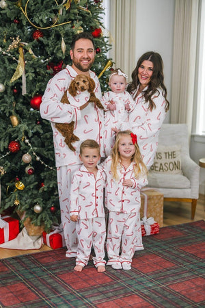 Matching Family Christmas Pajamas Candy Cane Holiday Pjs For Adults Kids  Pets Christmas Eve Pajamas Set 1761796159051.jpg