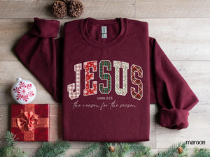 Christian Jesus Sweathirt Christmas Bible Verse Tshirt Trendy Faith Apparel Gift Jesus Loves You The Reason For The Season 1761796462225.jpg
