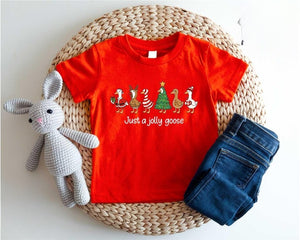 Just A Jolly Goose Christmas T Shirt Funny Santa Tee Christmas Just A Jolly Goose Shirt Xmas Jolly Goose T Shirt 1761797443885.jpg