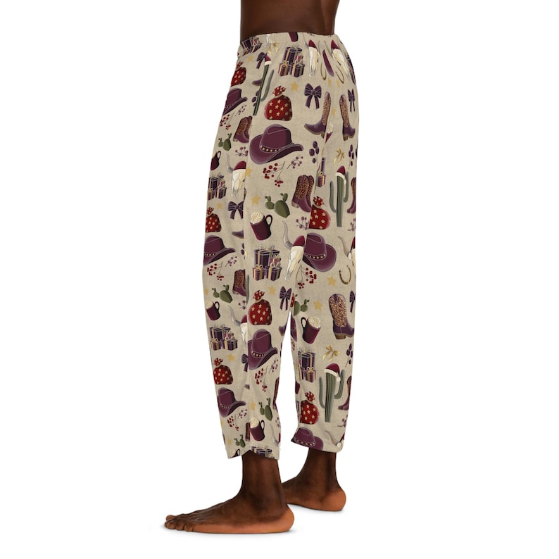 Cowboy Christmas Mens Pajama Pants  Western Style Sleepwear With Cowboy Motifs Lounge Bottoms Holiday Pajamas For Men 1761798997255.jpg