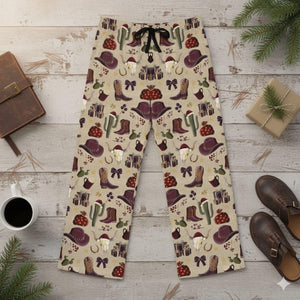Cowboy Christmas Mens Pajama Pants  Western Style Sleepwear With Cowboy Motifs Lounge Bottoms Holiday Pajamas For Men 1761798997961.jpg
