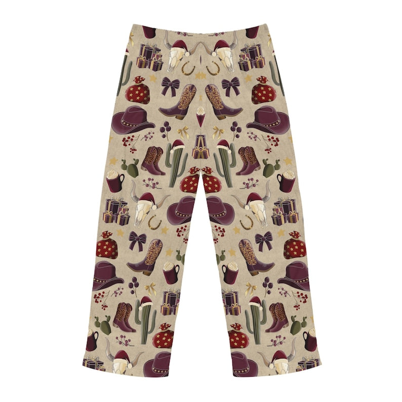 Cowboy Christmas Mens Pajama Pants  Western Style Sleepwear With Cowboy Motifs Lounge Bottoms Holiday Pajamas For Men 1761798997962.jpg