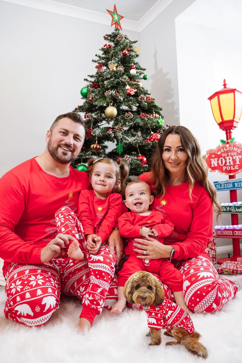 Family Christmas Pyjamas 2025 Matching Xmas Pjs For Adults Kids Babies  Dogs  Premium 95 Cotton Holiday Pajamas 1761799058252.jpg