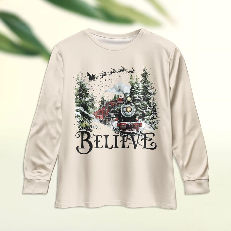Believe Christmas Long Sleeve Pajamas Set Polar Express Train Family Matching Sleepwear Cozy Holiday Pjs Magical Xmas Gift For Famil 1761799140858.jpg