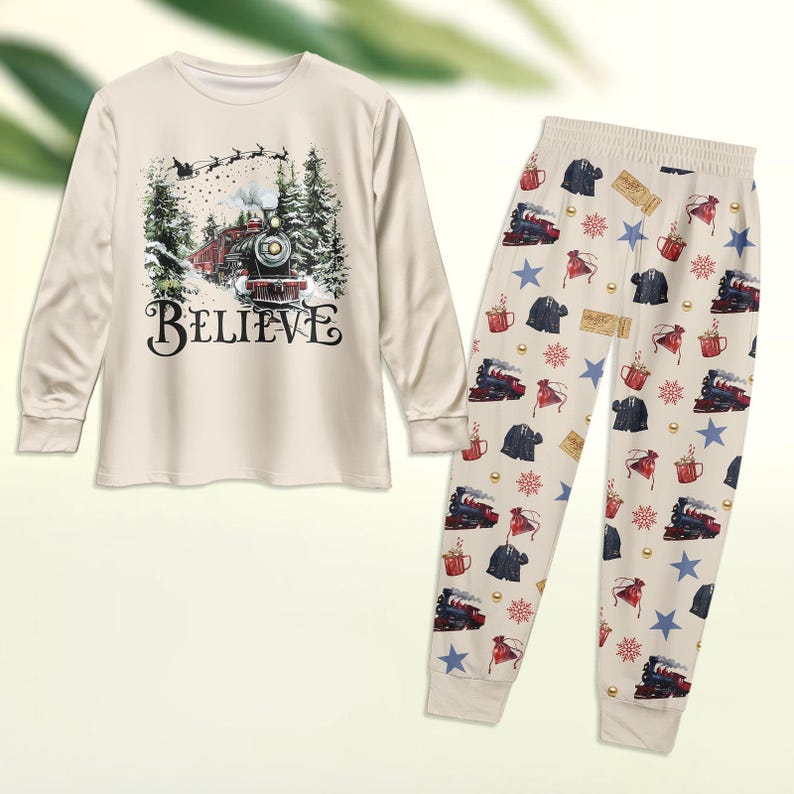 Believe Christmas Long Sleeve Pajamas Set Polar Express Train Family Matching Sleepwear Cozy Holiday Pjs Magical Xmas Gift For Famil 1761799140899.jpg