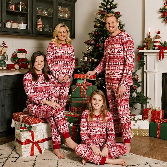Family Christmas Pajamas Matching Sets Christmas Pjs Long Sleeves Sleepwaear Holiday Family Loungewear Sets 1761799250022.jpg