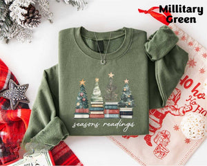 Christmas Book Lover Shirt Funny Holiday Teacher Tee Cute Xmas Librarian T Shirt Season Readings Sweatshirt Festive Bookish Reading Tee 1761809269630.jpg