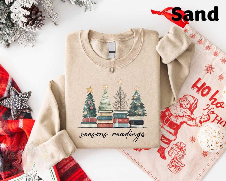 Christmas Book Lover Shirt Funny Holiday Teacher Tee Cute Xmas Librarian T Shirt Season Readings Sweatshirt Festive Bookish Reading Tee 1761809269686.jpg