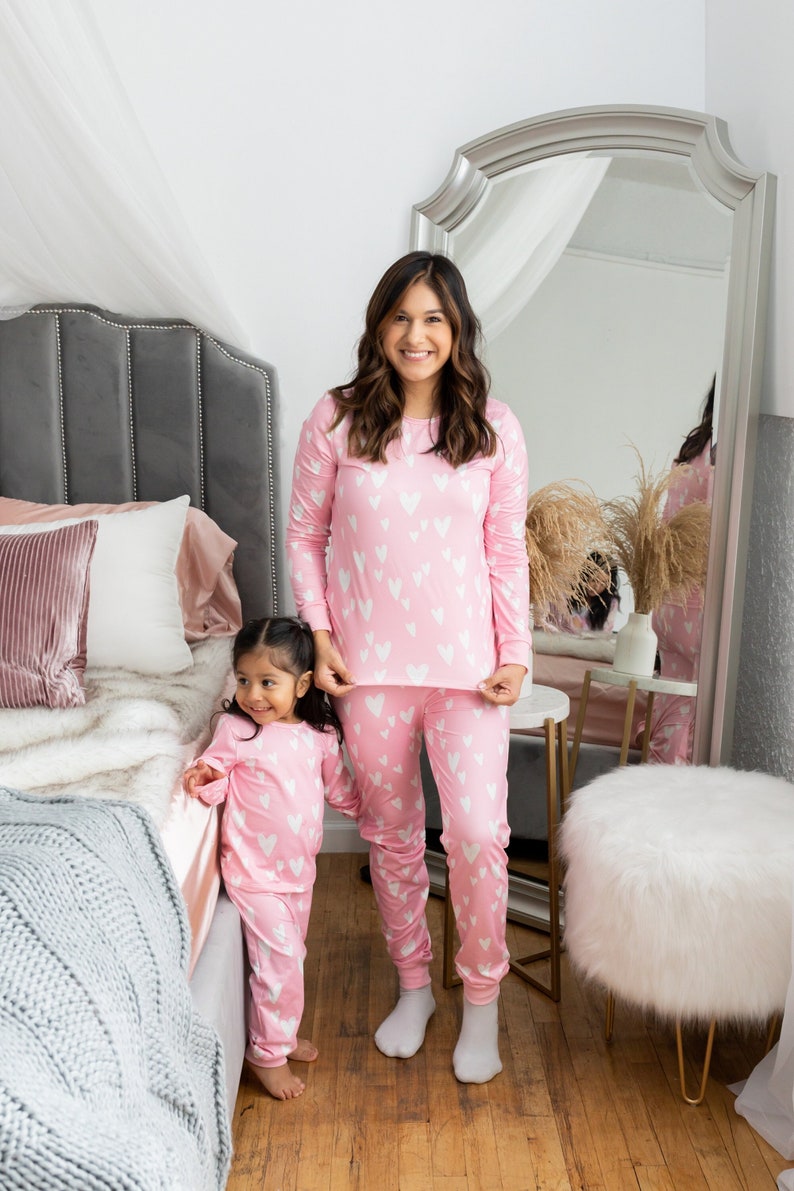 Mommy  Me Christmas Pajamas Matching Set Mother Daughter Holiday  Valentines Day Heart Print Pjs Family Matching Christmas Pajamas 1761809777189.jpg