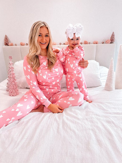 Mommy  Me Christmas Pajamas Matching Set Mother Daughter Holiday  Valentines Day Heart Print Pjs Family Matching Christmas Pajamas 1761809777449.jpg