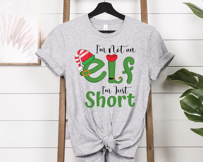 Im Not An Elf Im Just Short Tshirt Merry Xmas Tee Funny Christmas T Shirt Xmas Festive 2025 Funny Christmas Shirt Christmas Elf Shirt 1761810096829.jpg