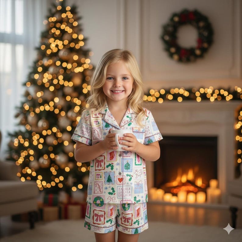 Coquette Christmas Pajamas Set Retro Santa Loungewear Vintage Holiday Sleepwear Gift For Her Christmas Gift Holiday Gift 1761810608039.jpg