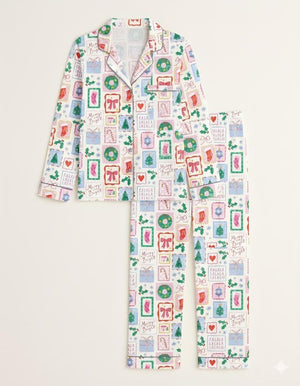 Coquette Christmas Pajamas Set Retro Santa Loungewear Vintage Holiday Sleepwear Gift For Her Christmas Gift Holiday Gift 1761810608119.jpg