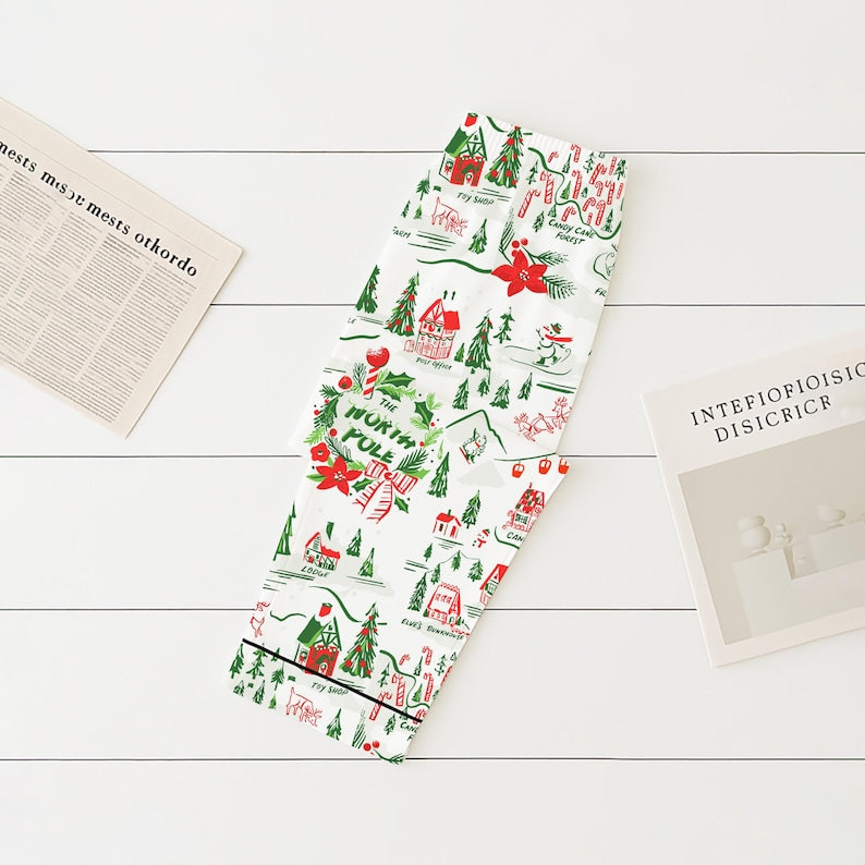 North Pole Village Christmas Pajamas Set Winter Holiday Matching Santa Claus Shirt Family Matching Outfit Xmas Gift 1761810694330.jpg