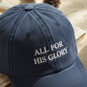 Embroidered Christian Baseball Hat All For His Glory Washed Cap 1761898962238.png