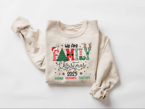 2025 Christmas Crew Sweatshirt We Are Family Christmas Family Christmas Tops Festive Holiday Shirt Christmas Party Tee 1761963489930.jpg