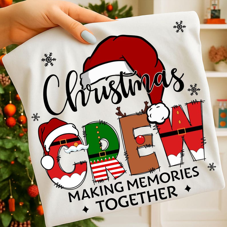 Christmas Crew Matching Family Shirt Santa Reindeer Elf Letters Holiday Sublimation 1762134733500.jpg