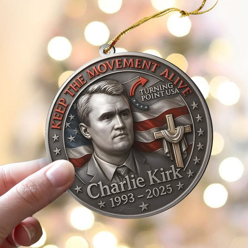 Charlie Kirk Memorial Christmas Ornament 2025 Acrylic Keepsake With American Flag  Cross Tree Decoration For Families Patriotic Lovers 1762135318198.jpg