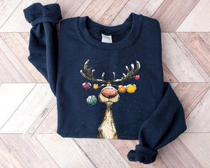 Vintage Reindeer Sweatshirt Cute Christmas Sweatshirt Retro Reindeer Sweatshirt Merry Christmas Sweatshirt Christmas Reindeer Sweatshirt 1762135406379.jpg