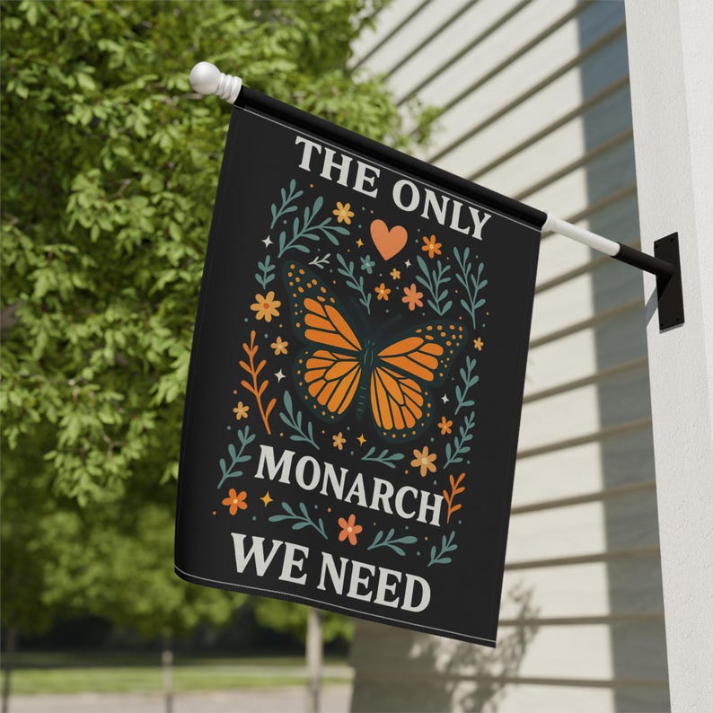 The Only Orange Monarch We Want Garden Flag Funny Political Anti Trump Yard Sign Anti Monarchy Butterfly Banner Inclusive Equality Decor 1762135464141.jpg