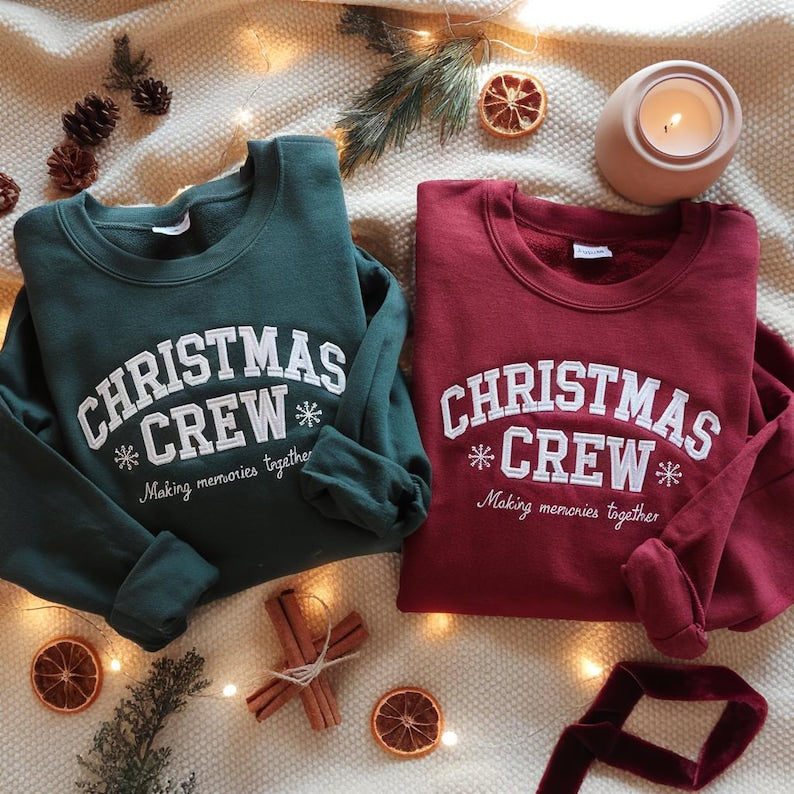 Embroidered Christmas Crew 2025 Sweatshirt Family Christmas 2025 Shirt Family Matching Christmas Tshirt Christmas Couple Matching Shirt 1762135997741.jpg