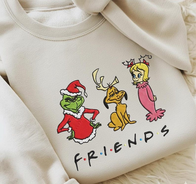 Embroidered Green Guy Christmas Friend Sweatshirt Funny Grinchmas Hoodie Cozy Festive Embroidery Sweater Cute Christmas Gift For Her Him 1762138748915.jpg
