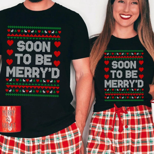 Soon To Be Merryd Christmas Shirt Engaged Matching Couple Funny Gift Bachelorette Bridal Shower Gift Fiance Gift Engagement News 1762139247776.jpg