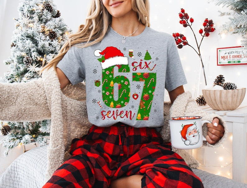 Funny 67 Christmas T Shirt Trendy Holiday Costume Couple Party Shirt 1762158497793.jpg