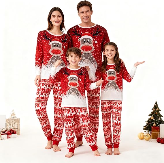 Christmas Family Pajamas Holiday Christma Pajama Family Matching Pjs Set Sleepwear Xmas 1762160571932.jpg