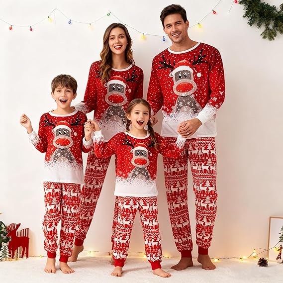 Christmas Family Pajamas Holiday Christma Pajama Family Matching Pjs Set Sleepwear Xmas 1762160572529.jpg