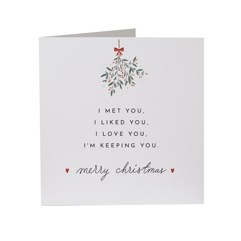 Merry Christmas Gift Card For Boyfriend Girlfriend Her Him Wife Husband Xmas Card I Met You I Liked You I Love You I Am Keeping You 1762242737166.jpg