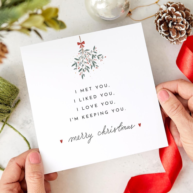 Merry Christmas Gift Card For Boyfriend Girlfriend Her Him Wife Husband Xmas Card I Met You I Liked You I Love You I Am Keeping You 1762242737805.jpg