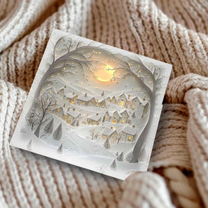 Personalised Christmas 2025 Gift Snow Village Luxury Greeting Card Whimsical Cottages 3d Effect Magical Christmas Tree Stationary 1762242991279.jpg
