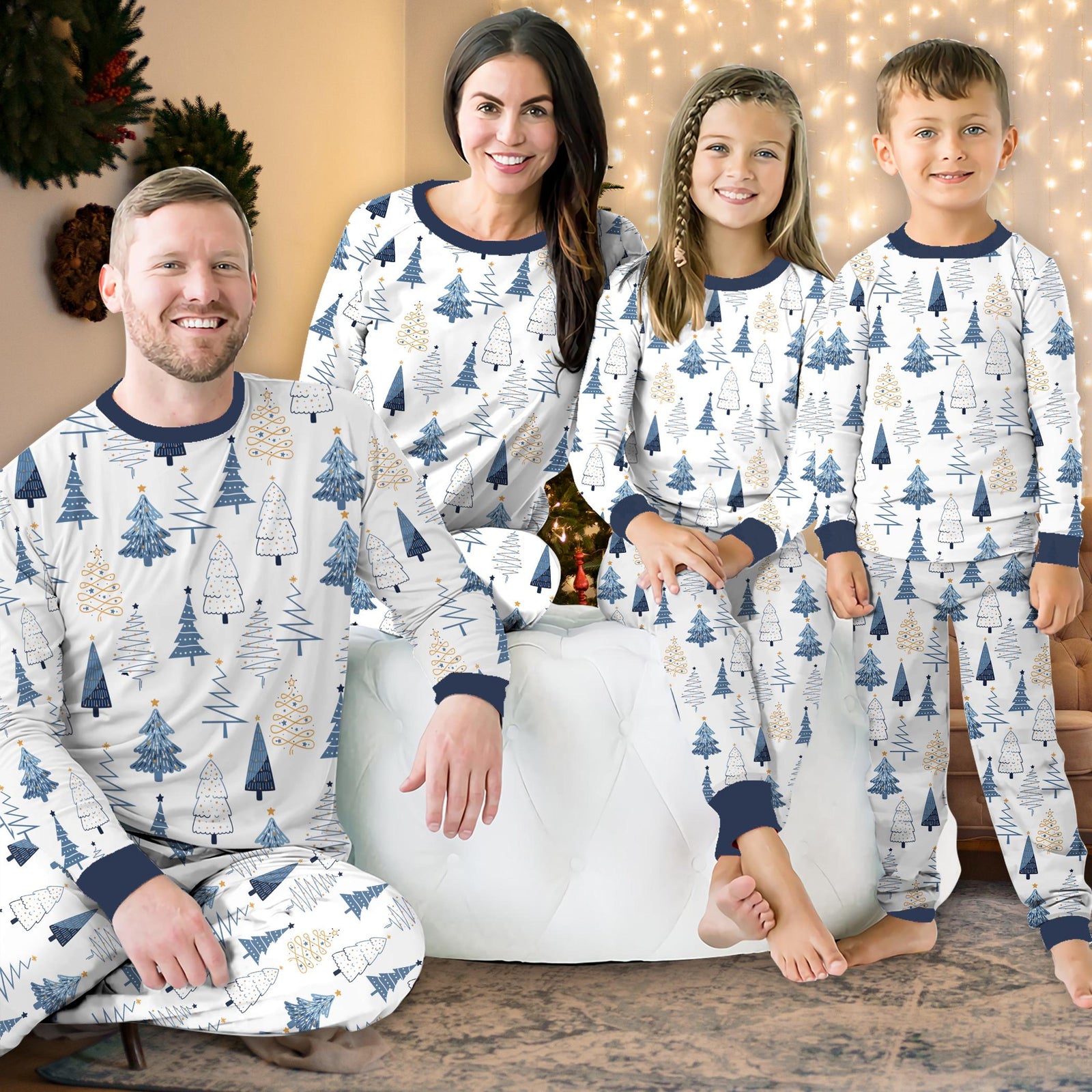 Blue Christmas Pajamas Set Merry Christmas Pine Tree Long Sleeve Two Piece Pajama Winter Christmas Pajamas Xmas Holiday Loungewear Set 1762244201044.jpg