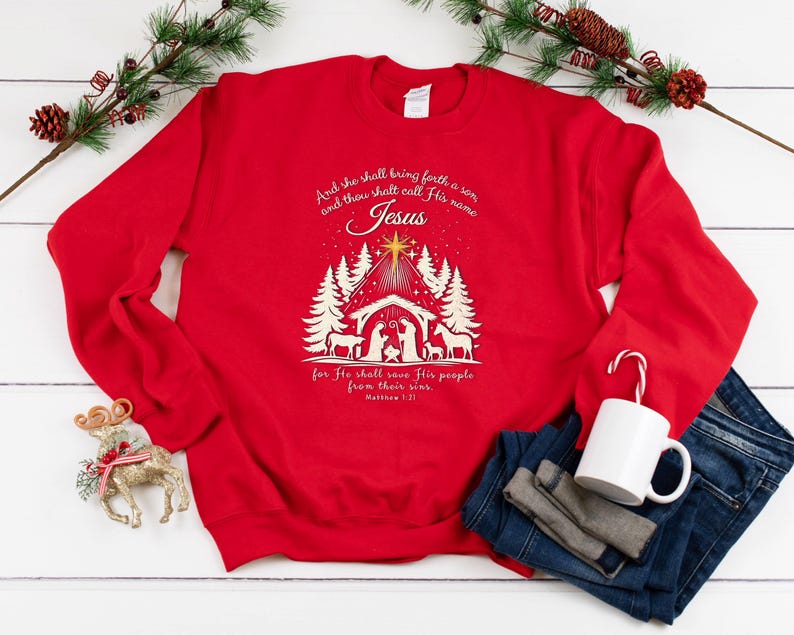 Jesus Is The Reason For The Season Sweatshirt Christmas Christian Gift Religious Christian Christmas Faith Shirt Christmas Jesus Quotes 1762309069123.jpg