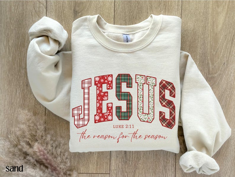 Christian Jesus Sweathirt Christmas Bible Verse Tshirt Trendy Faith Apparel Gift Jesus Loves You The Reason For The Season 1762309806700.jpg