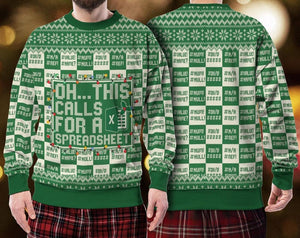 This Calls For A Spreadsheet Ugly Sweater The Office Inspired Meme Shirt Funny Christmas Sweatshirt 1762311659278.jpg