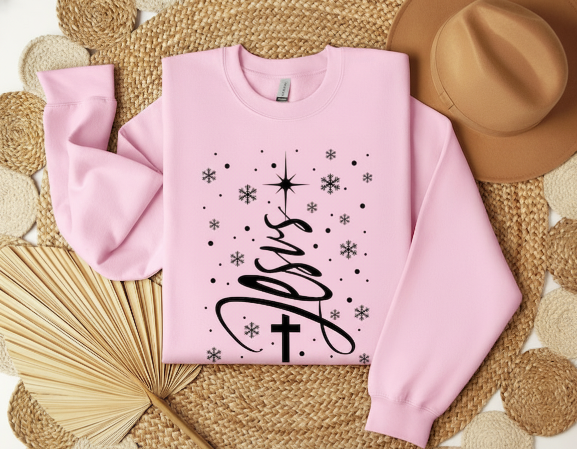 Jesus Christmas Tree Sweatshirt Christian Christmas Tshirt Snowflakes Sweater Jesus Lovers Gift Christian Gifts For Christmas 1762312966146.png
