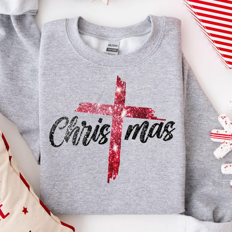 Cross Christmas Sweatshirt Jesus Christ Sweater Religious New Year Gift Merry Christ Mas Sweatshirt Family Christmas Shirtsfaith Christ 1762313552450.jpg