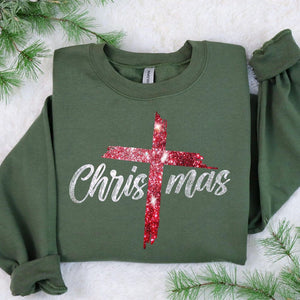 Cross Christmas Sweatshirt Jesus Christ Sweater Religious New Year Gift Merry Christ Mas Sweatshirt Family Christmas Shirtsfaith Christ 1762313552507.jpg