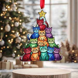 Rainbow Cat Christmas Acrylic Ornament Cat Christmas Tree Ornament Hanging Ornament For Cat Lovers Cat Decor Christmas Gifts 1762314654909.jpg