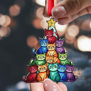 Rainbow Cat Christmas Acrylic Ornament Cat Christmas Tree Ornament Hanging Ornament For Cat Lovers Cat Decor Christmas Gifts 1762314655498.jpg