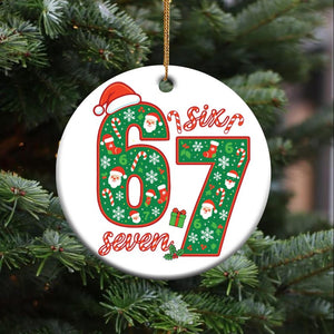 Six Seven Christmas Trend Ornament Santa Faces Snowflakes  Gifts Funny Number Meme Ornament For Kids Gen Alpha Humor Ornament 1762314812978.jpg