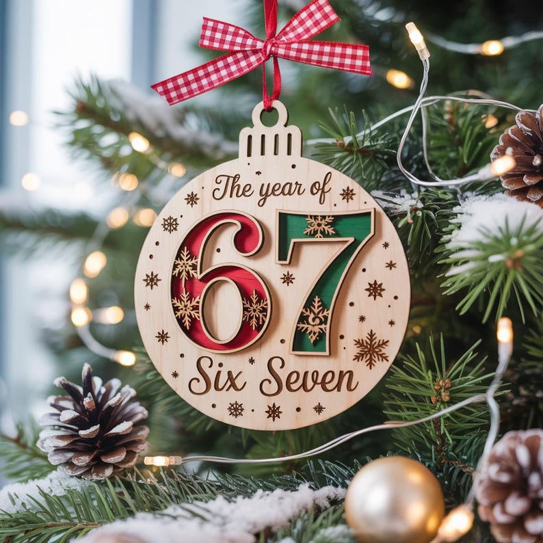 Christmas The Year Of 6 7 Ornament 6 7 Ornament Middle Schooler Gifts Teen Slang Ornament Teenager Ornament 67 Six Seven Christmas Gift 1762315060155.jpg